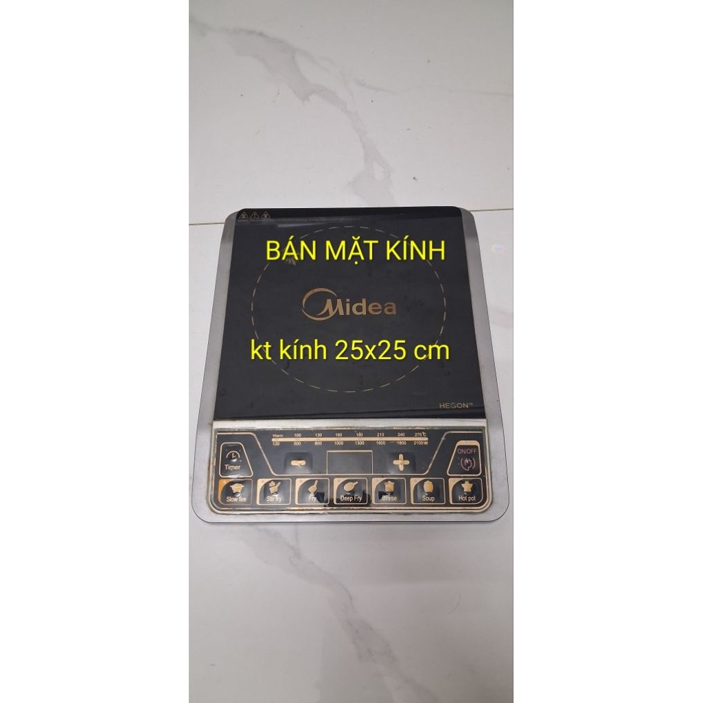 Mặt kính bếp từ Midea kt kính 25x25 cm