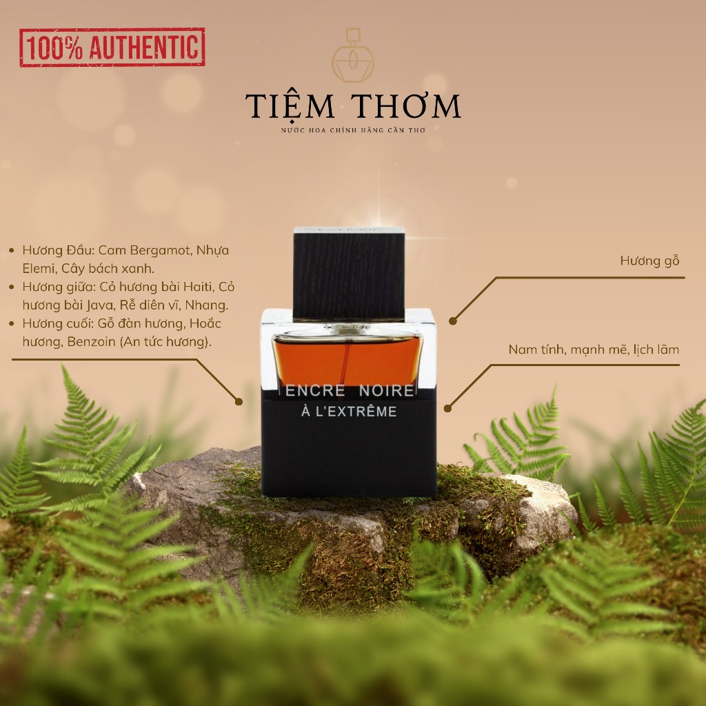 Chiết 10ml Lalique Encre Noire A L’Extreme EDP – Nước Hoa Nam Gỗ Trầm Khói, Vetiver Đậm, Lưu Hương L