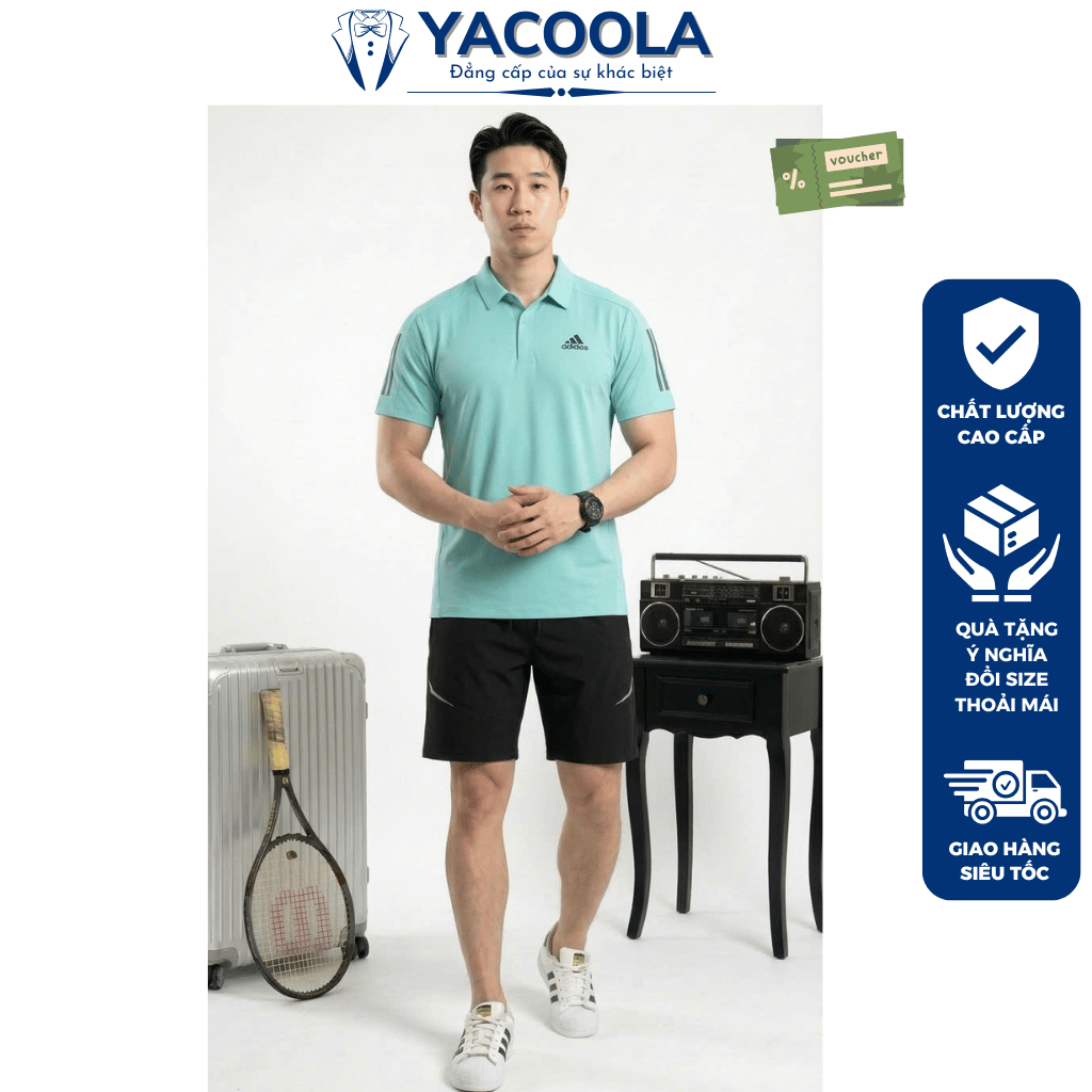 Đồ bộ nam mùa hè cổ tròn chất mát chuẩn phom Hàng Cao Cấp Yacoola YH6-1125 Bộ quần áo nam cộc tay th