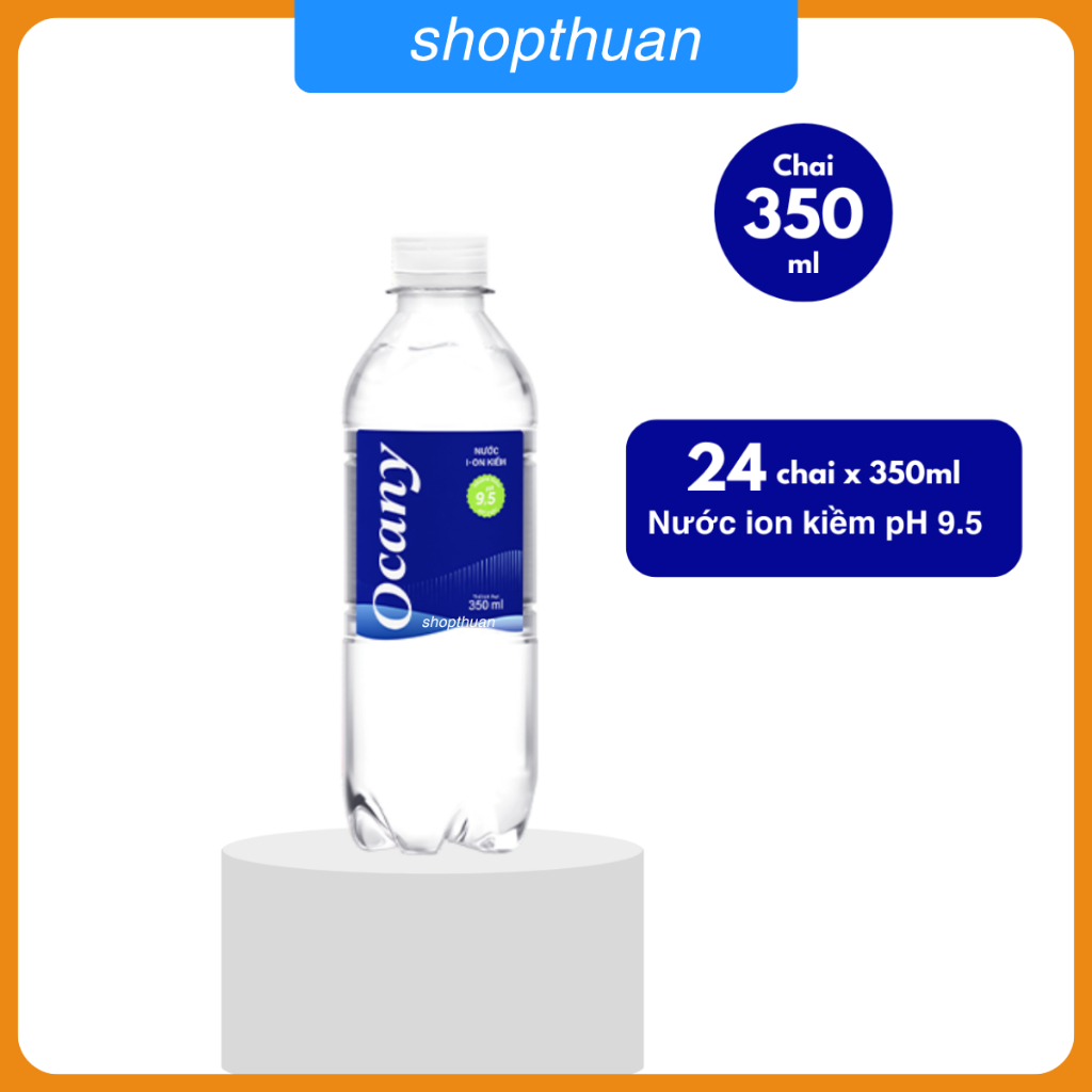 Nước uống ion kiềm Ocany 350ml ( thùng 24 chai ) pH 9.5