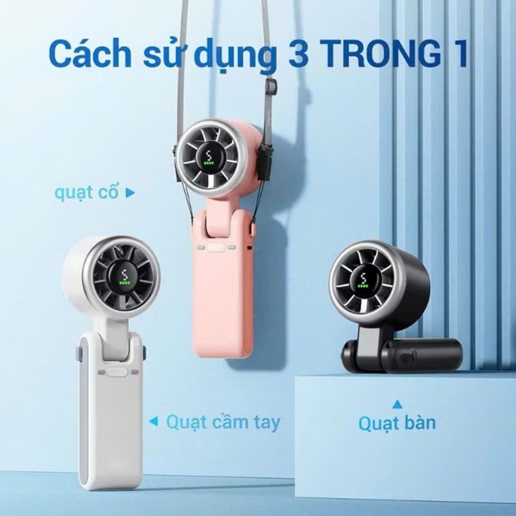 Quạt Cầm Tay Mini N607 Quạt Turbo Jet Quạt Mini Quạt phản lực cầm tay 5 cấp độ gió mạnh