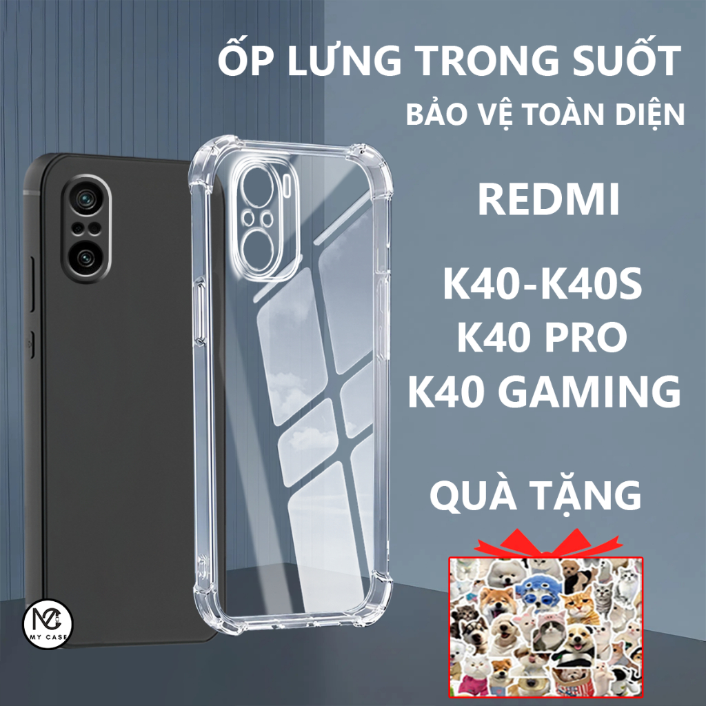 Ốp lưng chống sốc Redmi K40 /K40 PRO /K40S /K40 GAMING trong suốt, silicon, bảo vệ camera-My Case