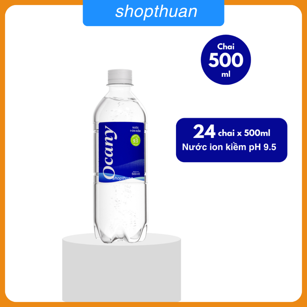 Nước uống ion kiềm Ocany 500ml ( thùng 24 chai ) pH 9.5