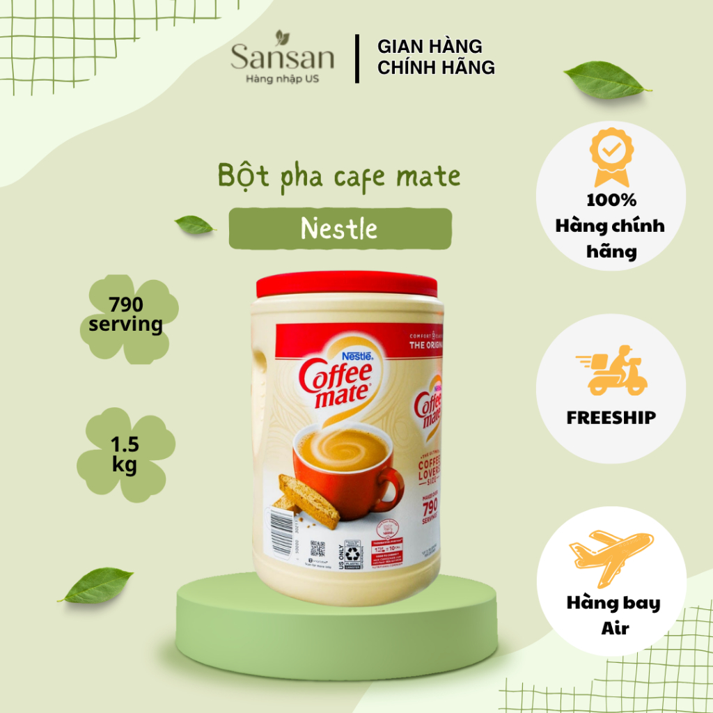 Bột pha cafe Nestle coffee mate 1.5kg của Mỹ