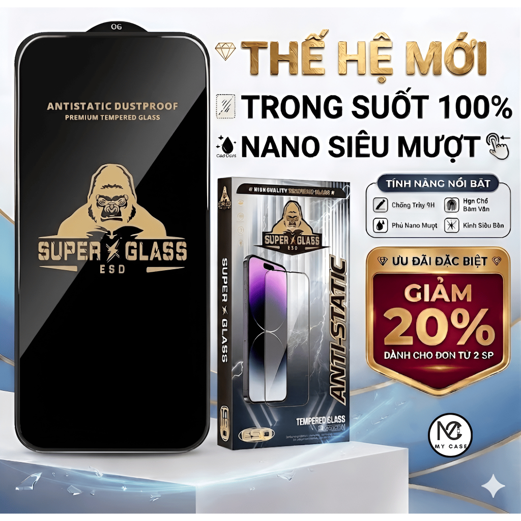 Kính cường lực cao cấp OPPO A3X / A3 cảm ứng mượt mà, full màn-My Case