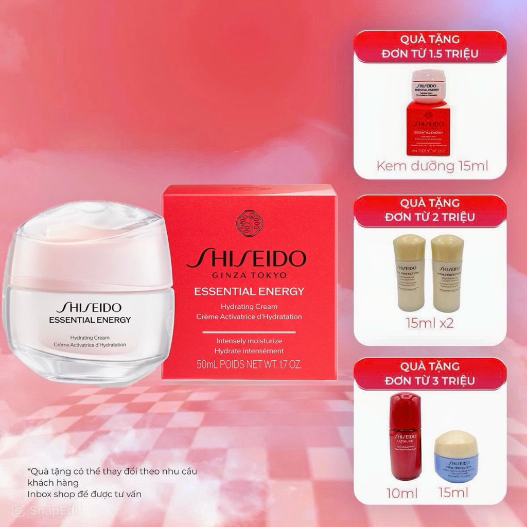 Kem dưỡng đêm ESSENTIAL ENERGY Hydrating Cream Shiseido