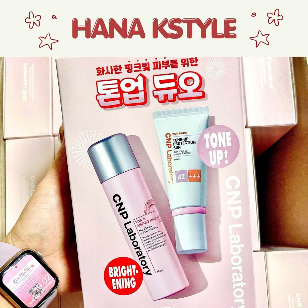 Set kem chống nắng, xịt khoáng CNP[Chính hãng store Hàn]