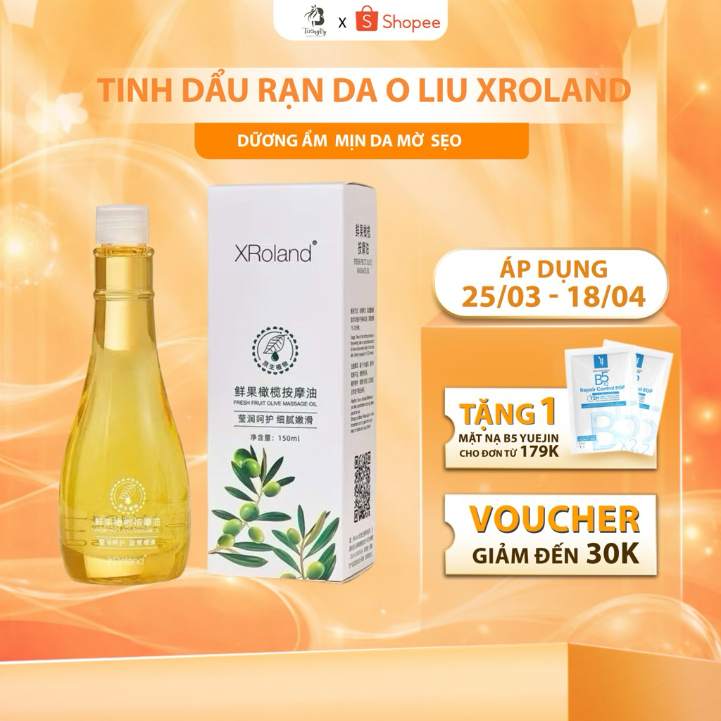 Tinh Dầu Rạn Da XROLAND Mờ Cả Rạn Mới Rạn Cũ, Oliu Mờ Sẹo, Dưỡng Ẩm, Tăng Đàn Hồi Da, Chính Hãng 150