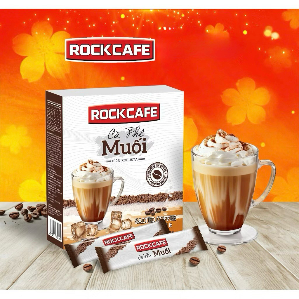 Combo 5 Hộp Cà Phê Muối RockCafe (50 Gói) - Combo 3 Hộp Cà Phê Muối RockCafe (30 Gói)- Cafe Muối Hòa