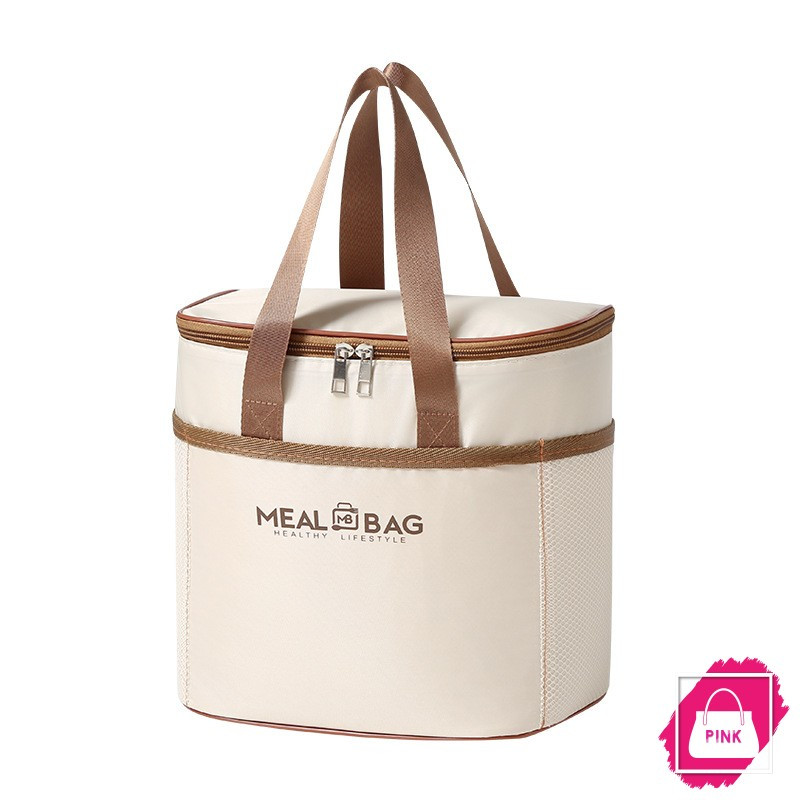 Túi đựng hộp cơm Meal bag lót giấy bạc giữ nhiệt chất liệu chống thấm dễ làm sạch thiết kế đơn giản 