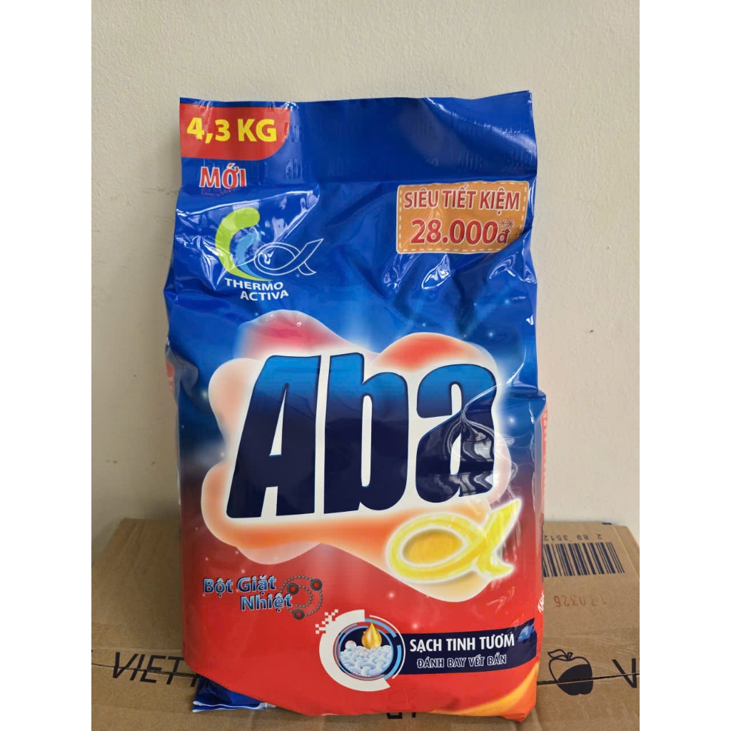 Bột Giặt Nhiệt ABA Túi 4,3kg- sạch tinh tươm