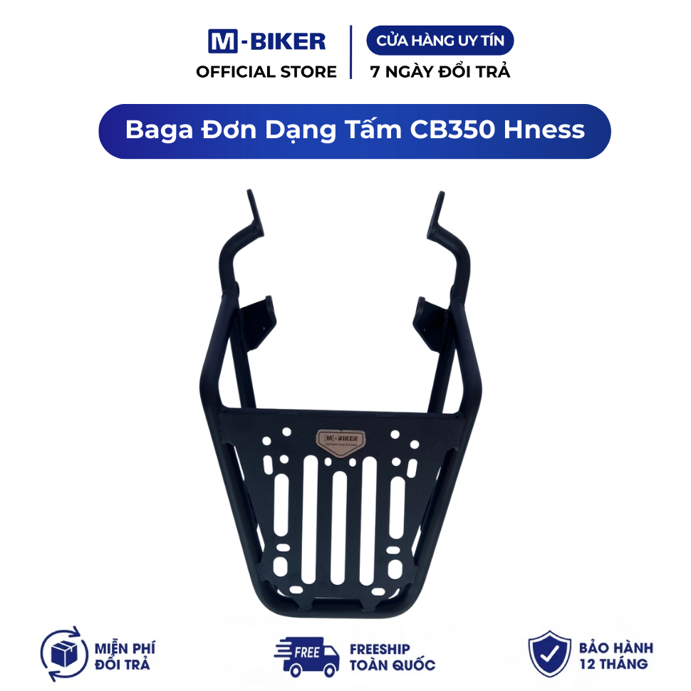 Baga CB350 Hness Dạng Tấm M-Biker, Cảng CB350 Hness Gắn Sau Xe tiện lợi, lắp đặt tại nhà