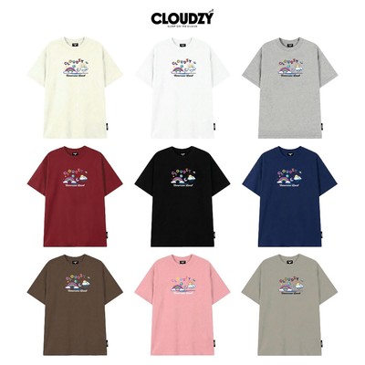 Áo thun nữ nam unisex tay lỡ phông localbrand CLOUDZY form rộng teen cổ tròn trắng oversize TOMORROW