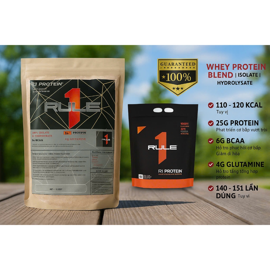 Sữa bột Rule 1 Whey Protein Isolate và Hydrolyzed Gói Sample Dùng Thử (1 Gói 30Gam) Bổ Sung Dinh Dưỡ