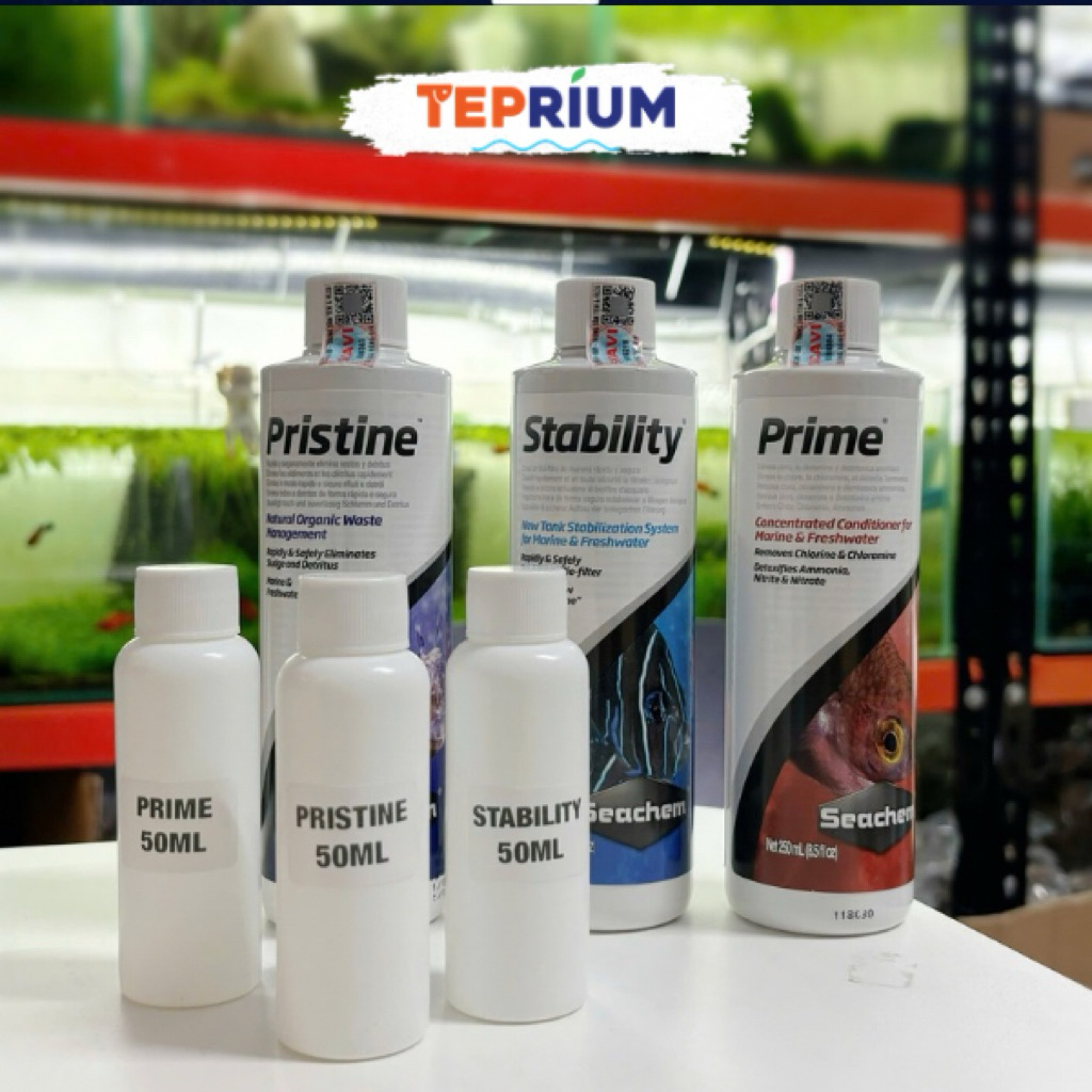 Vi Sinh Seachem Cao Cấp Stability và Pristine, Seachem Prime - Khử độc, Clo & Kim Loại Nặng Chai Lẻ 