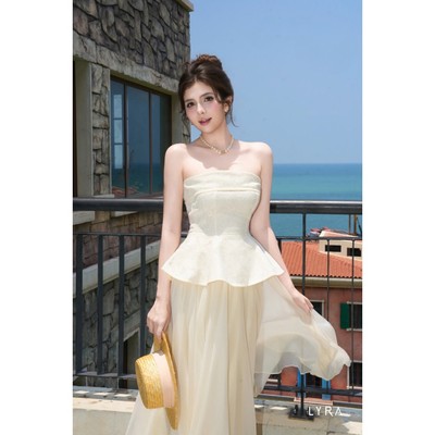 LYRA - Áo Cúp Ngực Ren Hoa Chiết Eo Dáng Peplum Xòe Tiểu Thư Sang Chảnh Đi Tiệc VSYAC0335