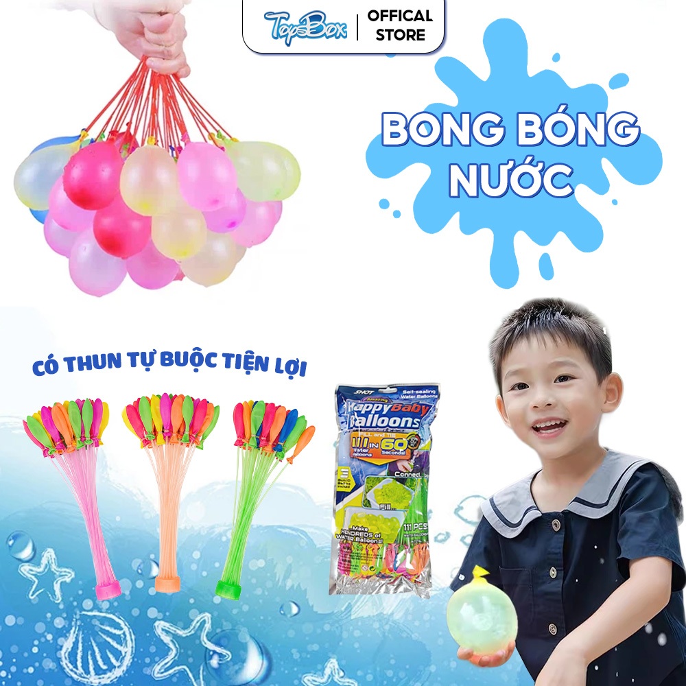 Set 111 Quả Bóng Nước Ném + Khớp Bơm Bóng (Chùm Bong Bóng Nước)