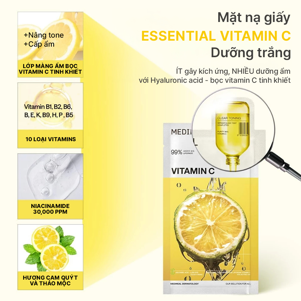 Combo 10 Mặt Nạ Mediheal Essential Collection Mask Dưỡng Ẩm, Phục Hồi Từ Sợi Tre 24ml - FS | BigBuy360 - bigbuy360.vn