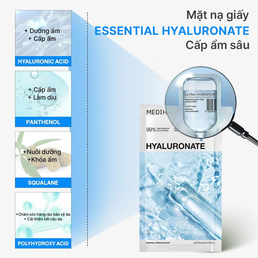 Combo 10 Mặt Nạ Mediheal Essential Collection Mask Dưỡng Ẩm, Phục Hồi Từ Sợi Tre 24ml - FS | BigBuy360 - bigbuy360.vn