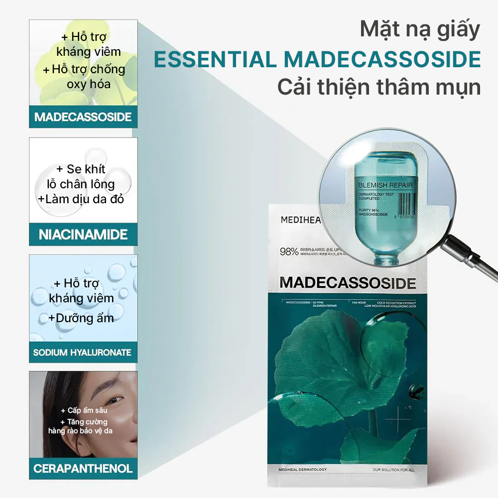Combo 10 Mặt Nạ Mediheal Essential Collection Mask Dưỡng Ẩm, Phục Hồi Từ Sợi Tre 24ml - FS | BigBuy360 - bigbuy360.vn