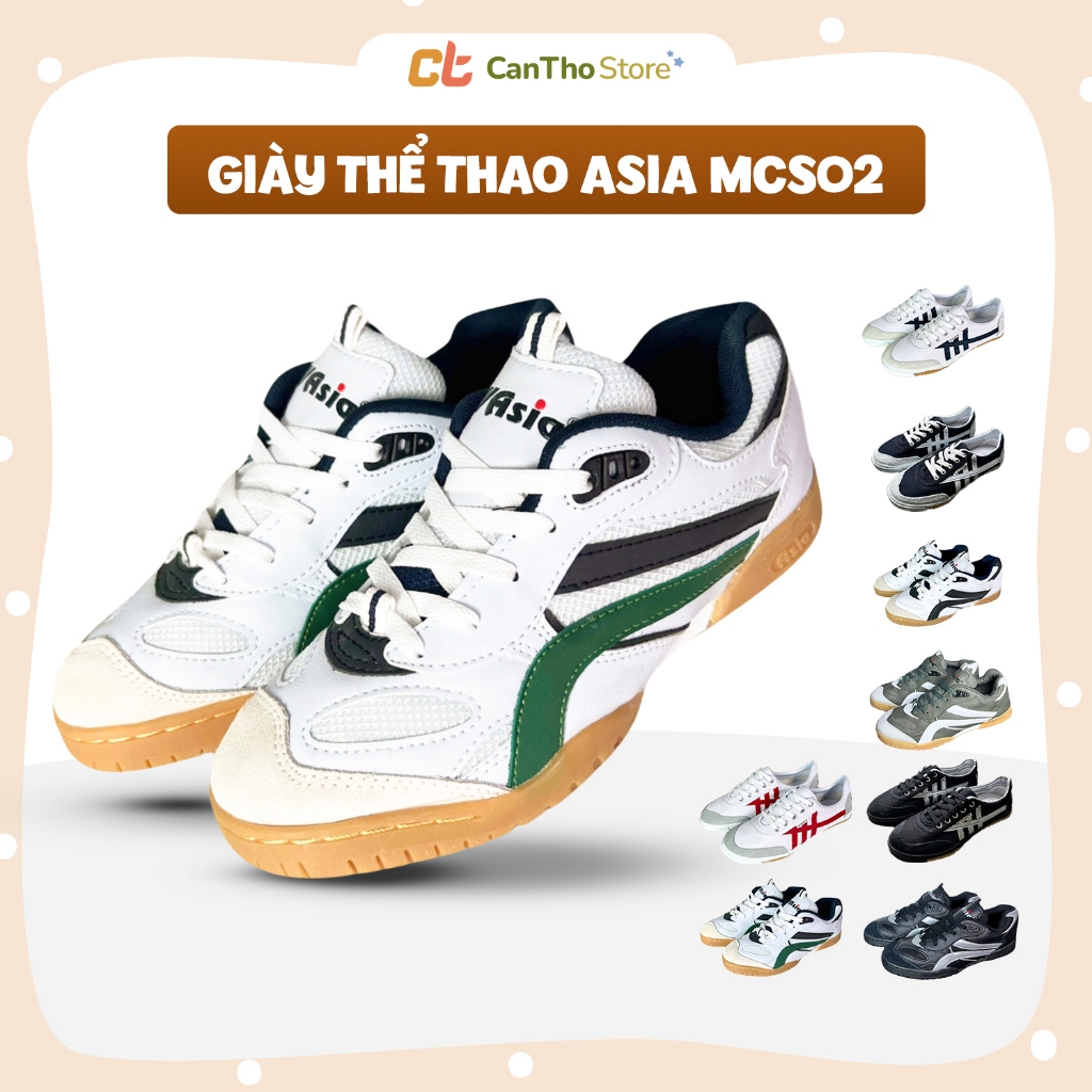 Giày Thể Thao ASIA MCS02 Chính Hãng, Giày Cầu Lông Nam Nữ Êm Chân, Siêu Nhẹ Chống Trơn Trượt Form Ch