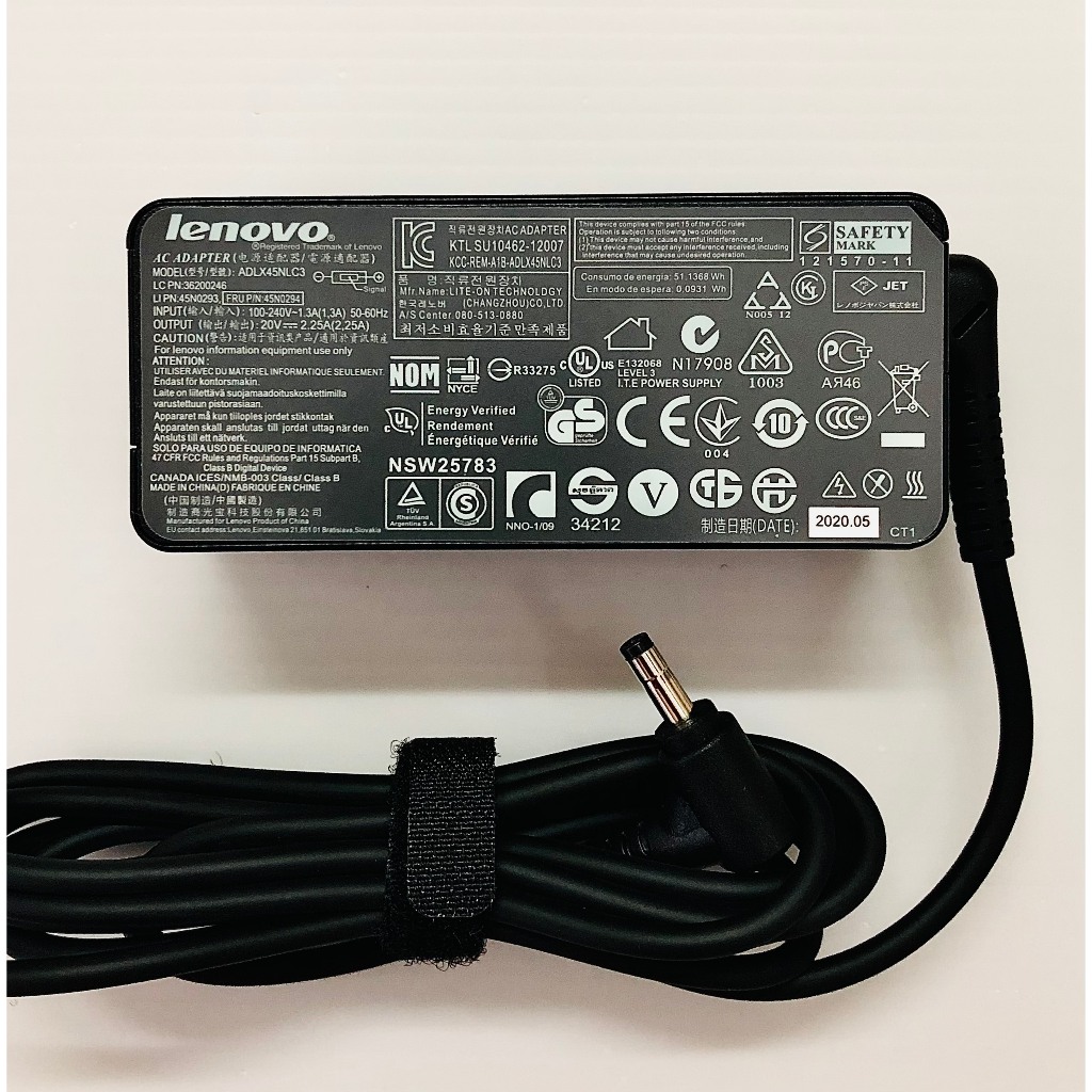 Sạc latop Lenovo 20V - 2.25A 45W ZIN đầu nhỏ 4.0mm*1.7mm dùng cho dòng Ideapad