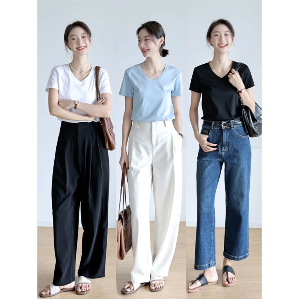ÁO THUN  BABYTEE Cổ Tim Trơn DỄ PHỐI ĐỒ COTTON MỀM MỊN ĐI HỌC, ĐI LÀM, ĐI CHƠI 2026 | BigBuy360 - bigbuy360.vn