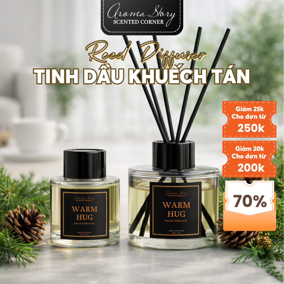 Tinh Dầu Khuếch Tán Aroma Story Hương Warm Hug Size 50ml - 100ml