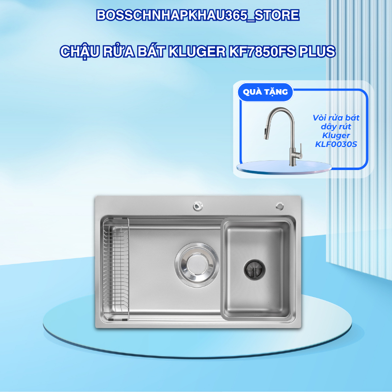 Chậu Rửa Chén Kluger KF7850FS Plus - Ép Khuôn Liền Khối - Chống Ồn Hiệu Quả – Bossch365