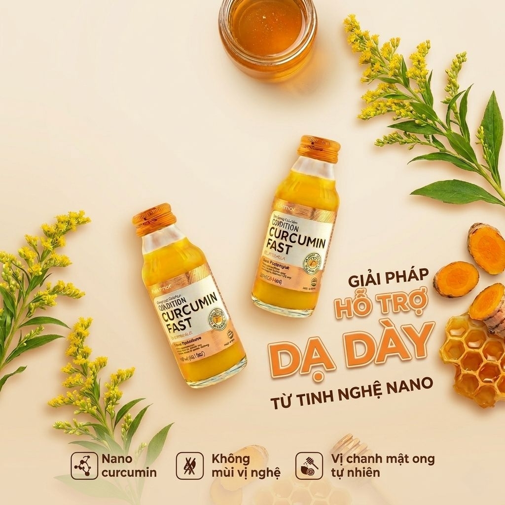Nước uống Nano Nghệ Curcumin Fast - Tăng cường bảo vệ sức khỏe và làm đẹp