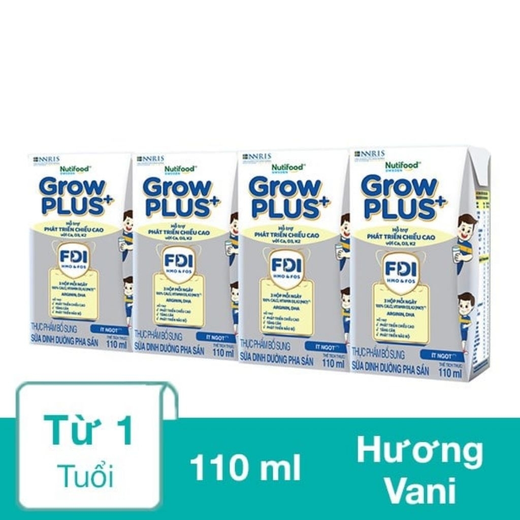 lốc 4 hộp Grow Plus Bạc 110ml date tháng 9/2026