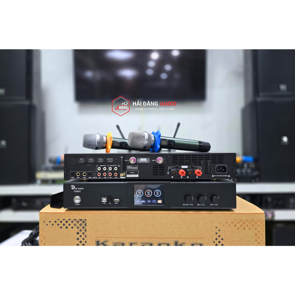 Đẩy liền vang mic DS audio FM650 Chính Hãng,có phần mềm