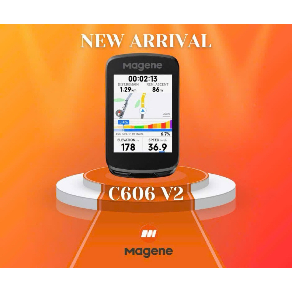 Đồng hồ xe đạp Magene C606 V2 - GPS thông minh với ClimbPro, hỗ trợ Strava, Wi-Fi và Bluetooth