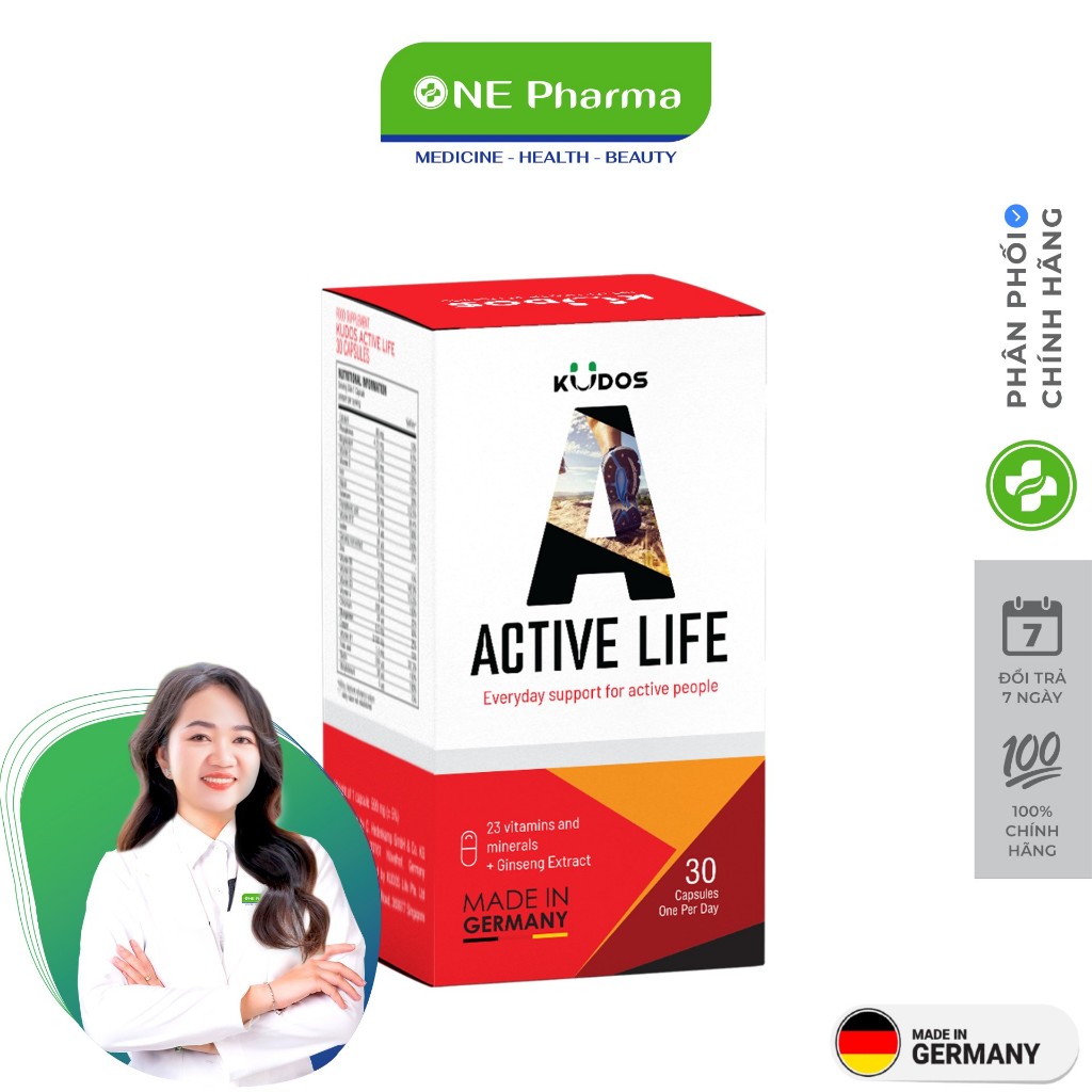 Viên Uống Kudos Active Life Bổ Sung Vitamin Và Khoáng Chất - 30 Viên