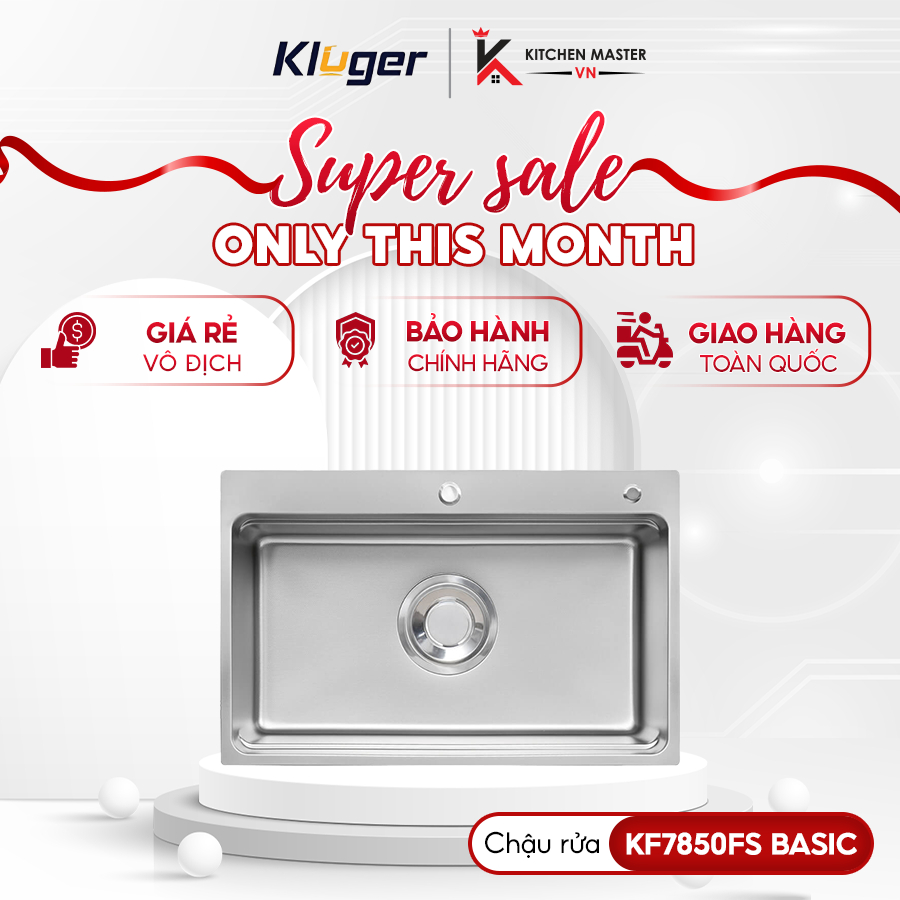 Chậu rửa chén Kluger KF7850FS Basic MOD Series thiết kế tối giản hiện đại