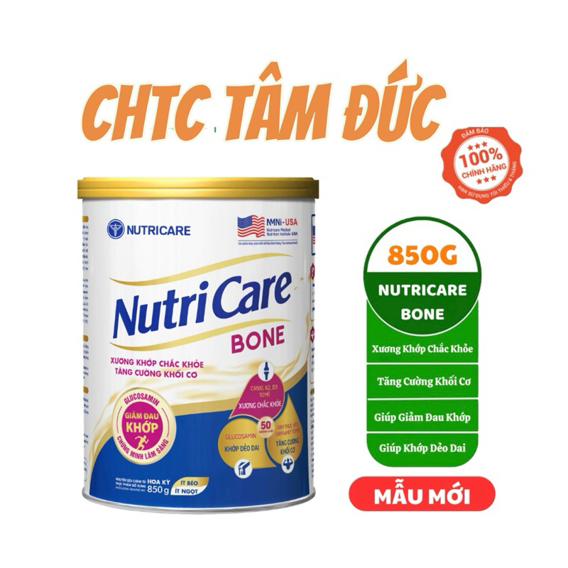 Lon Sữa 850g Nutricare Bone Nutricare Hỗ Trợ Giảm Đau Khớp Và Phong Chống Loãng Xương