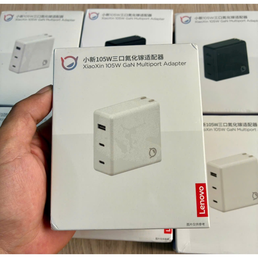 Bộ Sạc Nhanh Lenovo XiaoXin 105W - GaN - 3 Cổng Sạc - PD 3.0 - PPS 5A - Kèm Dây Sạc Type C 100W 1.5M | BigBuy360 - bigbuy360.vn