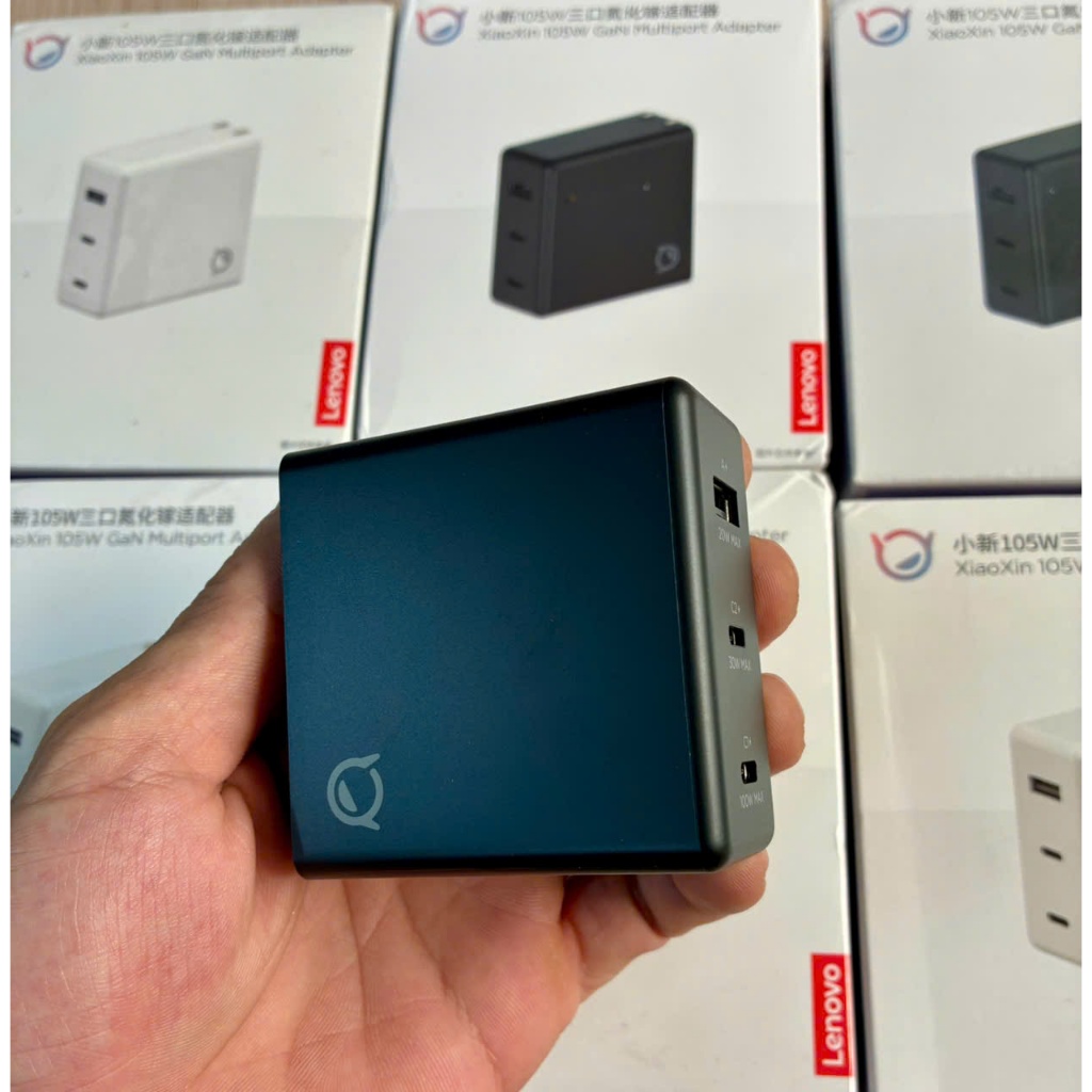 Bộ Sạc Nhanh Lenovo XiaoXin 105W - GaN - 3 Cổng Sạc - PD 3.0 - PPS 5A - Kèm Dây Sạc Type C 100W 1.5M | BigBuy360 - bigbuy360.vn