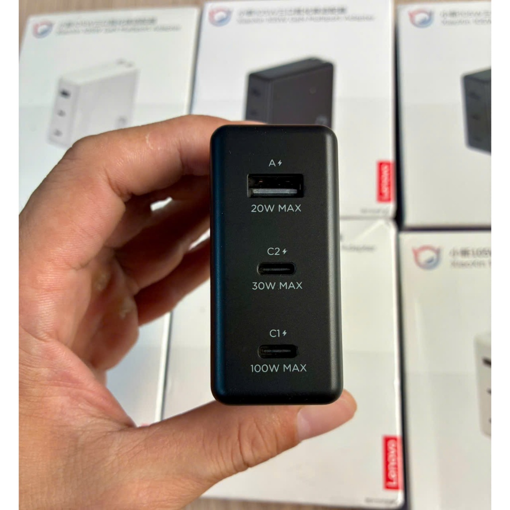 Bộ Sạc Nhanh Lenovo XiaoXin 105W - GaN - 3 Cổng Sạc - PD 3.0 - PPS 5A - Kèm Dây Sạc Type C 100W 1.5M | BigBuy360 - bigbuy360.vn