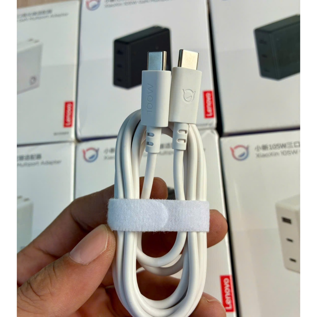 Bộ Sạc Nhanh Lenovo XiaoXin 105W - GaN - 3 Cổng Sạc - PD 3.0 - PPS 5A - Kèm Dây Sạc Type C 100W 1.5M | BigBuy360 - bigbuy360.vn