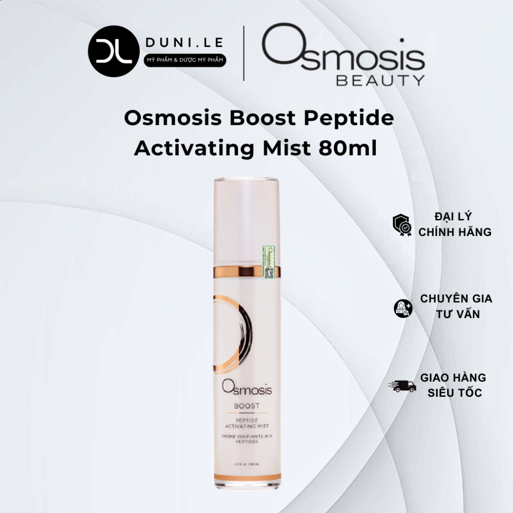Xịt Khoáng Phục Hồi Và Làm Dịu Da Osmosis Boost Peptide Activating Mist 80ml | Duni Le Cosmetics