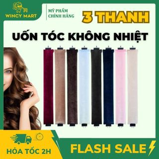 Set COMBO 3 Thanh Uốn Tóc Không Nhiệt  Tạo Kiểu Tóc Xoăn Phồng Trong Khi Ngủ Chất Liệu Vải Xốp Mềm Mại WINCY MART