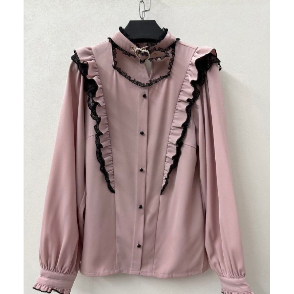 Áo Jirai kei kiểu heart choker blouse style Rojita đẹp