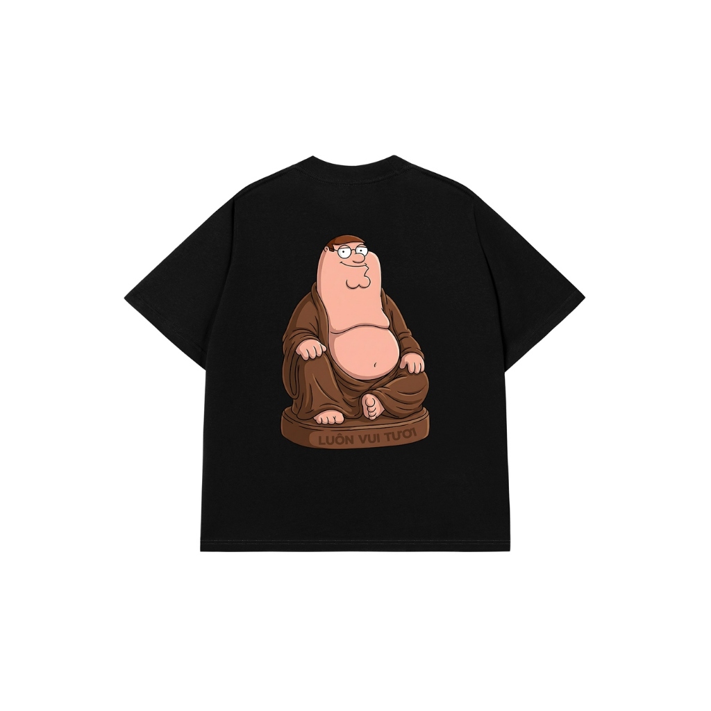 Áo Vớ Vẩn Vui Tươi Áo Thun PETER ĐỊA Cotton 100% Oversize Nam Nữ TS89