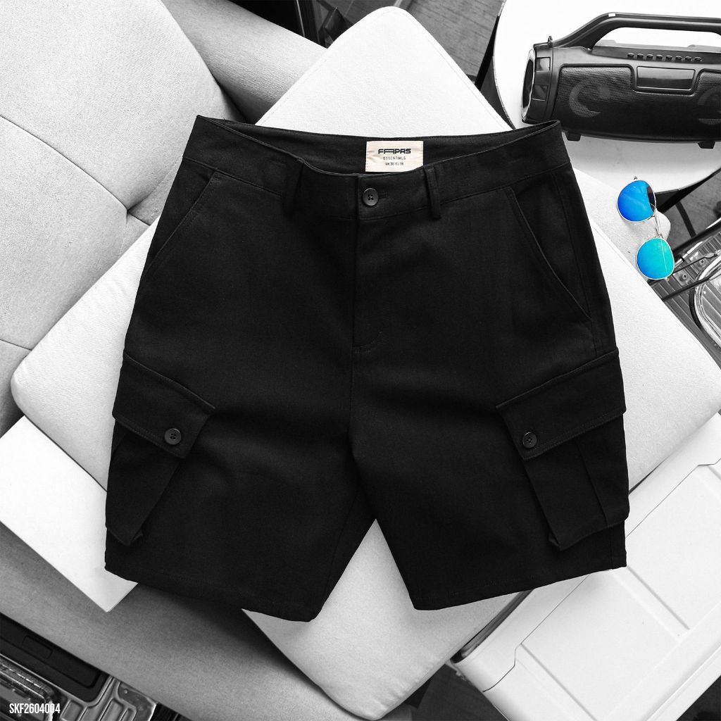 [JANSHOP] Quần Shorts Kaki Baggy Polycase, Vải Kaki Dày Dặn Bền Màu, Mềm Mịn, Form Rộng Streetstyle,