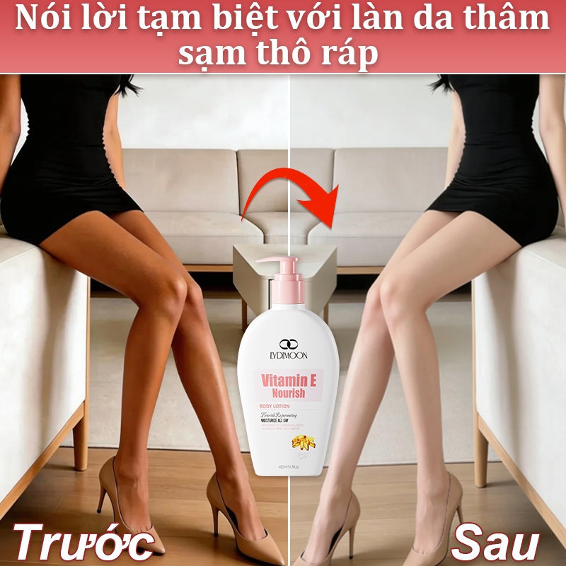 Sữa dưỡng thể LYDIMOON Vitamin E 400ml – Dưỡng ẩm, làm trắng da, hương thơm, toàn thân