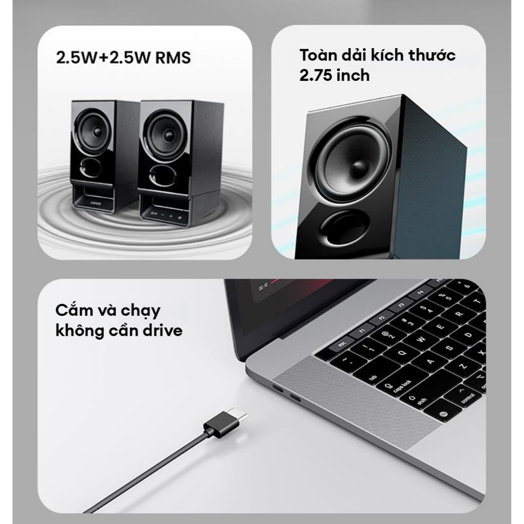 Loa Bluetooth Để Bàn EDIFIER R20BT | Blutooth V6.0 | Công Suất 5W RMS | Bảo Hành 15 Tháng | BigBuy360 - bigbuy360.vn