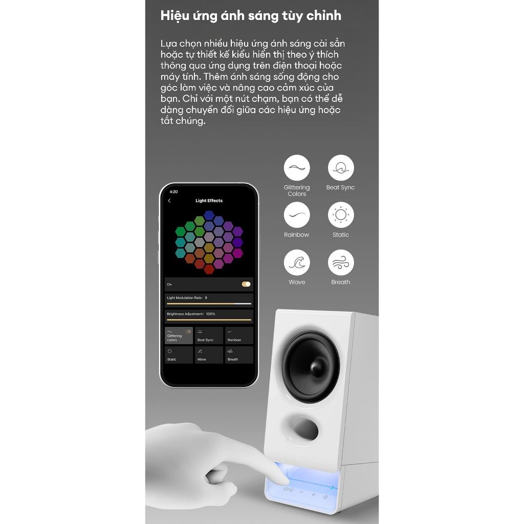 Loa Bluetooth Để Bàn EDIFIER R20BT | Blutooth V6.0 | Công Suất 5W RMS | Bảo Hành 15 Tháng | BigBuy360 - bigbuy360.vn