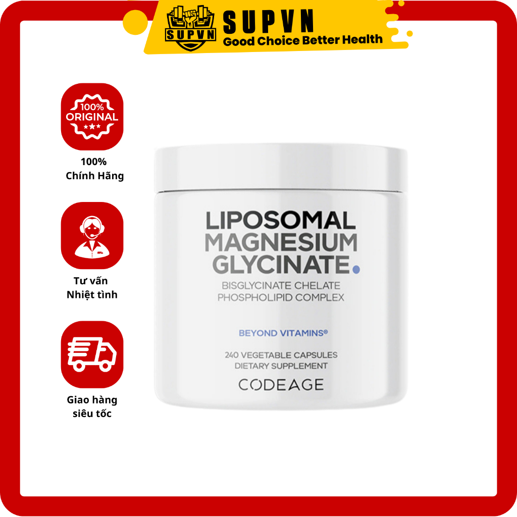 Codeage Liposomal Magnesium Glycinate - 240 viên