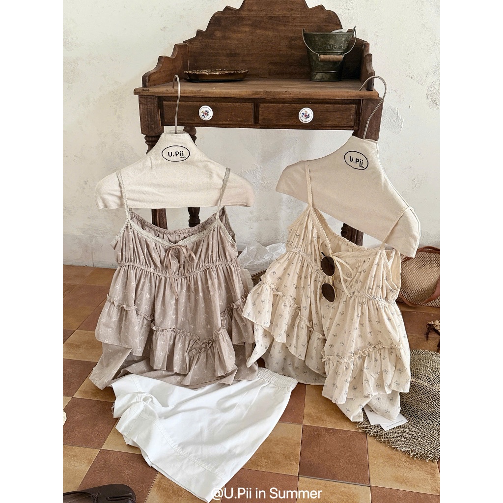 (QCCC) DH155👗 Áo Hai Dây Tầng – Ngọt Ngào & Nữ Tính